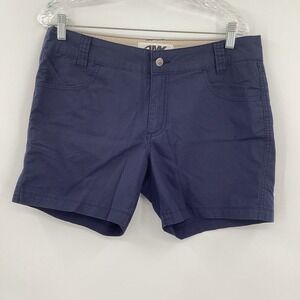 EUC Ladies Mountain Khakis Stretch‎ Poplin Hiking Shorts- Navy -12
